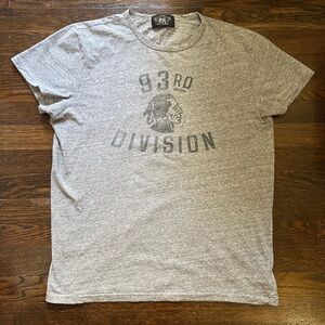 RRL RALPH LAUREN HEATHER GREY T-SHIRT - SIZE M